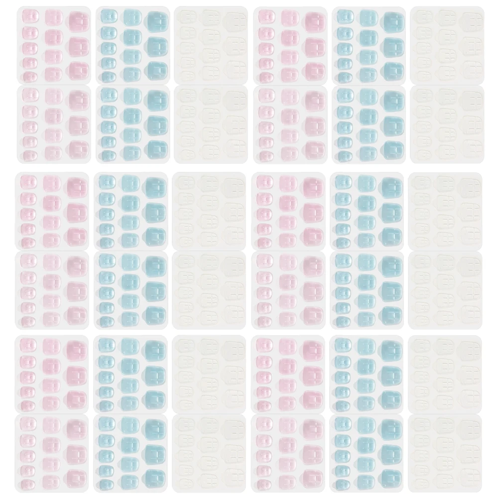 

30 Sheets Nail Adhesive Tabs Double Sided Stickers 24 Particle Sheet Easy Remove Reusable Professional Home Salon