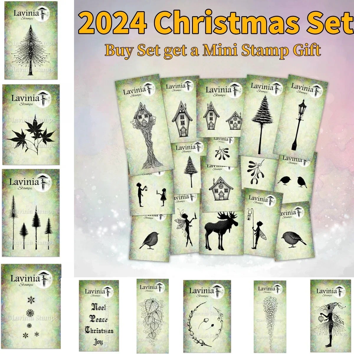 

Craft Clearance Starlight Whispers 2024 New Christmas Fairy Flower Deer Clear Stamps DIY Scrapbooking Album Stamp Make Paper