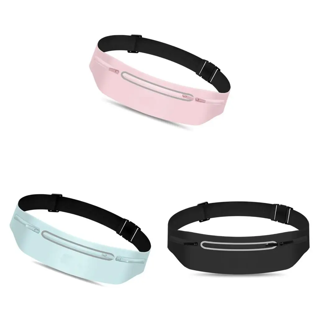 Q39E Adjustable Workout Waist Bag Skin Friendly Fabric Spacious Storage Phone Case