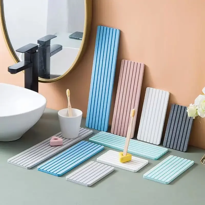 Diatomaceous Earth Coaster Tooth Cup Soap Box Absorbent Pad Diatom Mud Pad Home Dining Table Teacup Insulation Pad Wholesale