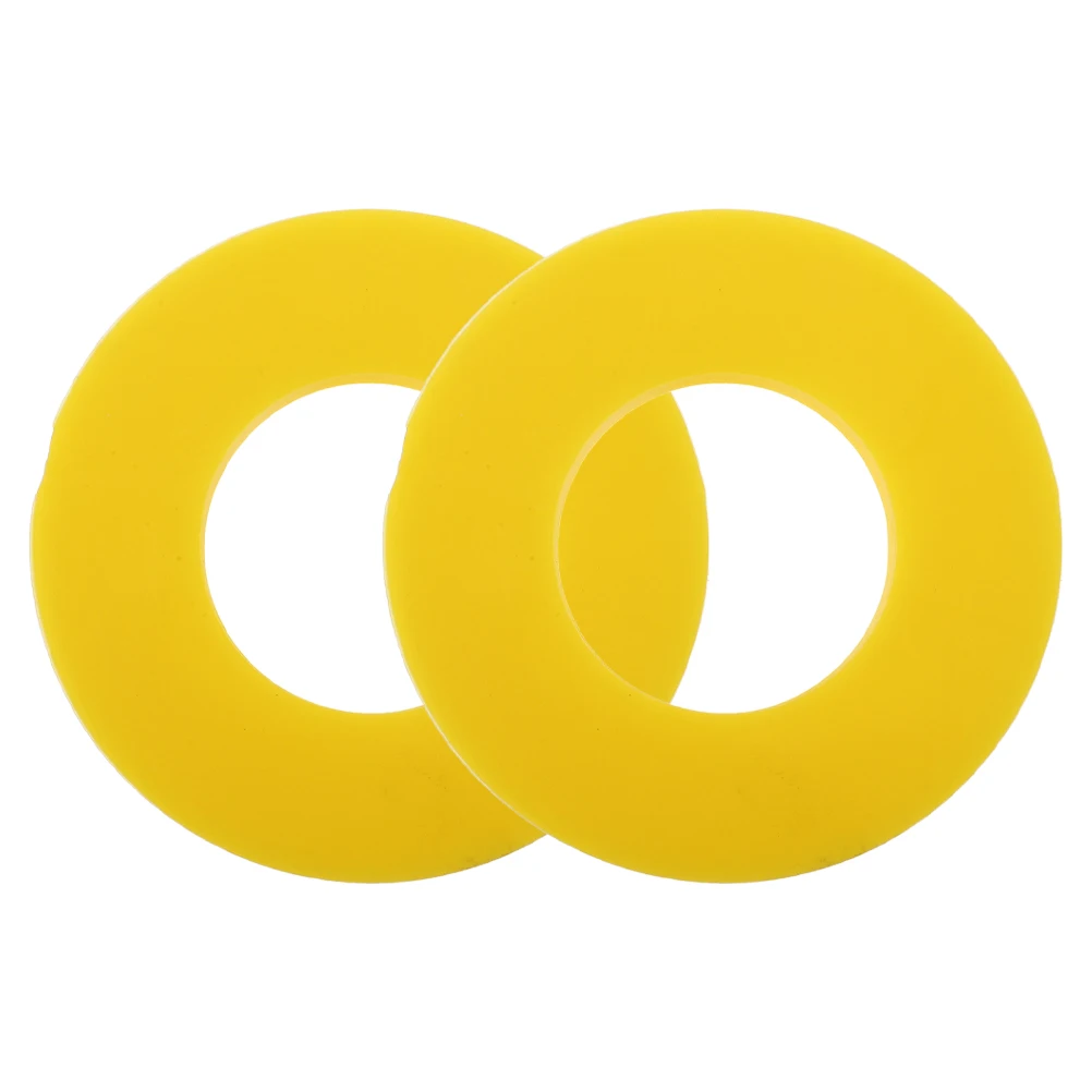 

2 pcs Rubber Bushing Automotive Shock Absorption Rings Washer Ring Yellow Car Parts Supplies Vehicle Spring Suspension System