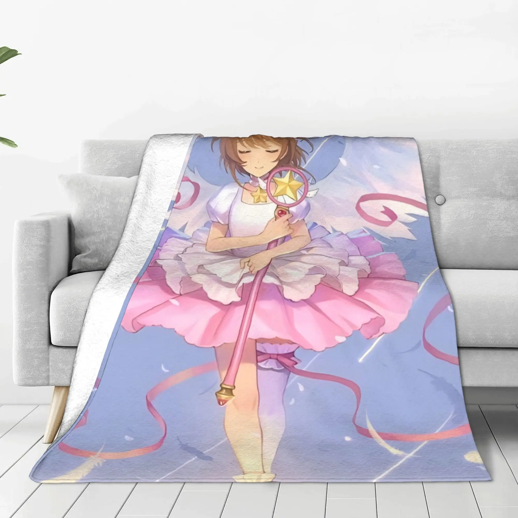 Cardcaptor Sakura Cardcaptor Sakura Blanket Spring Autumn Cute Ultra-Soft Throw Blankets For bed  Plush Thin Quilt