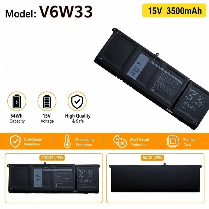 Replacement Battery for Latitude 3320 3520 3420 5410 G91J0 P144G V6W33 Laptop Notebook Power Supply