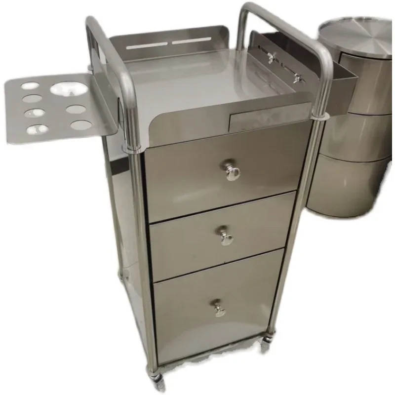 Carro de peluquería de Metal, barbería, esteticista, salón de tocador, Werkzeugwagen comercial, muebles bonitos YN50ST