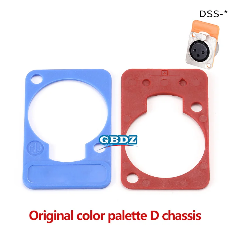 1-50 PCS D-type Socke Connector Color Plastic Panel For XLR  D Series Male And Female Socket DSS Card Label Gasket