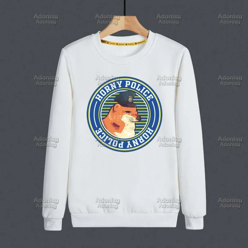 Cheems Dog Shiba Inu Vaporwave Aesthetic Men Hoodie Autumn Streetwear Men Pullover Sweatshirts Hoodies Mens White Color Hoodie