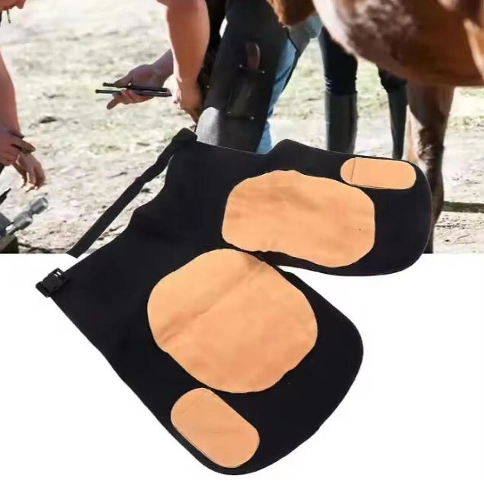 مريلة Farrier Chaps المحمولة مع جيوب لتشذيب حوافر الحصان Farrier