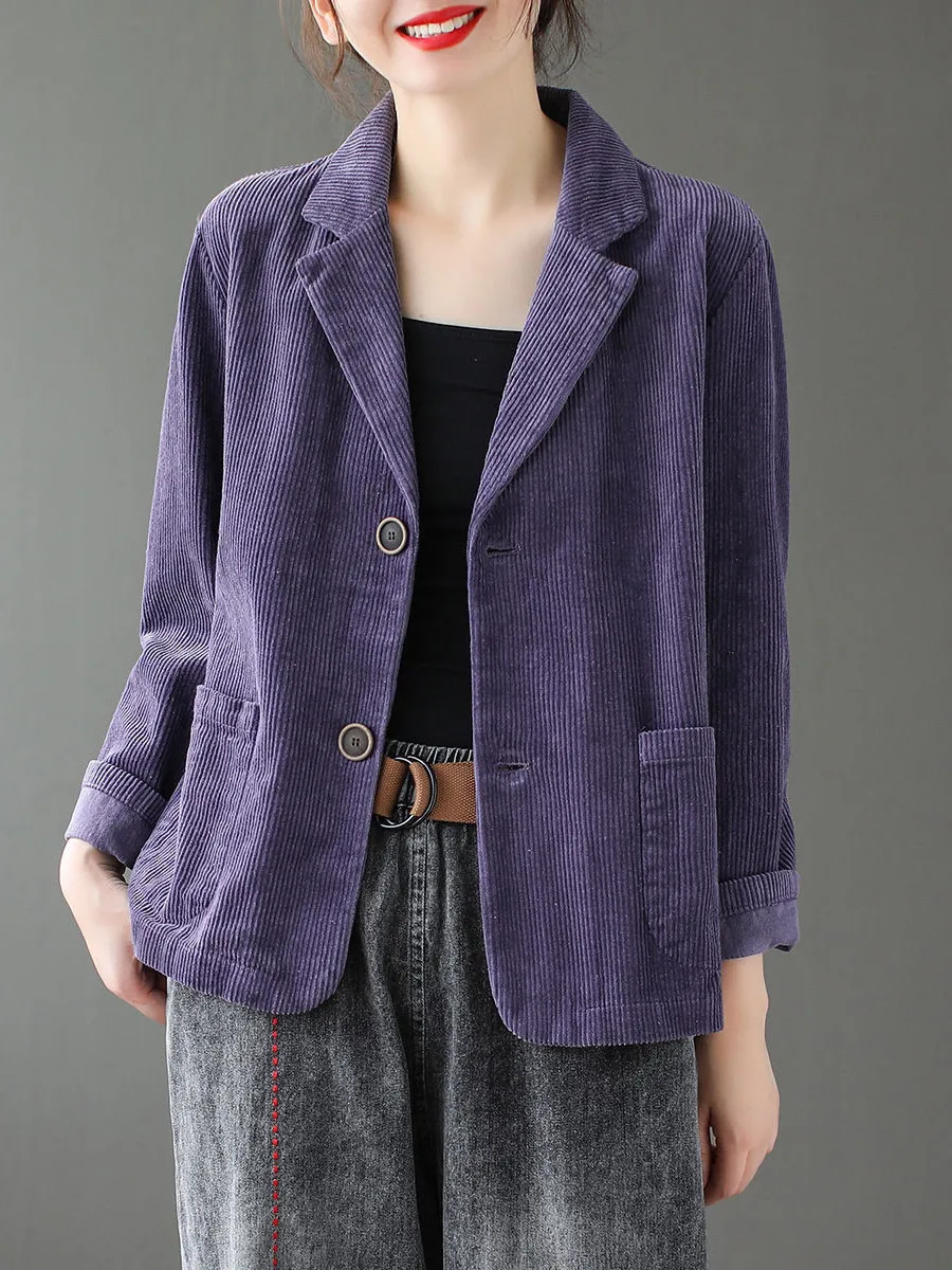 

Стильный вельветовый легкий кардиган на весну-осень, короткая верхняя одежда в повседневном стиле, модный винтажный пиджак для женщин