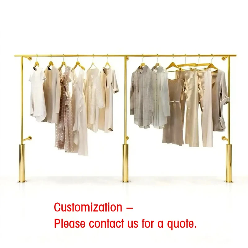 

custom.Luxurious Modern Clothing Display Stand, Wall-mounted, Suitable Custom Stores and Clothing Shops