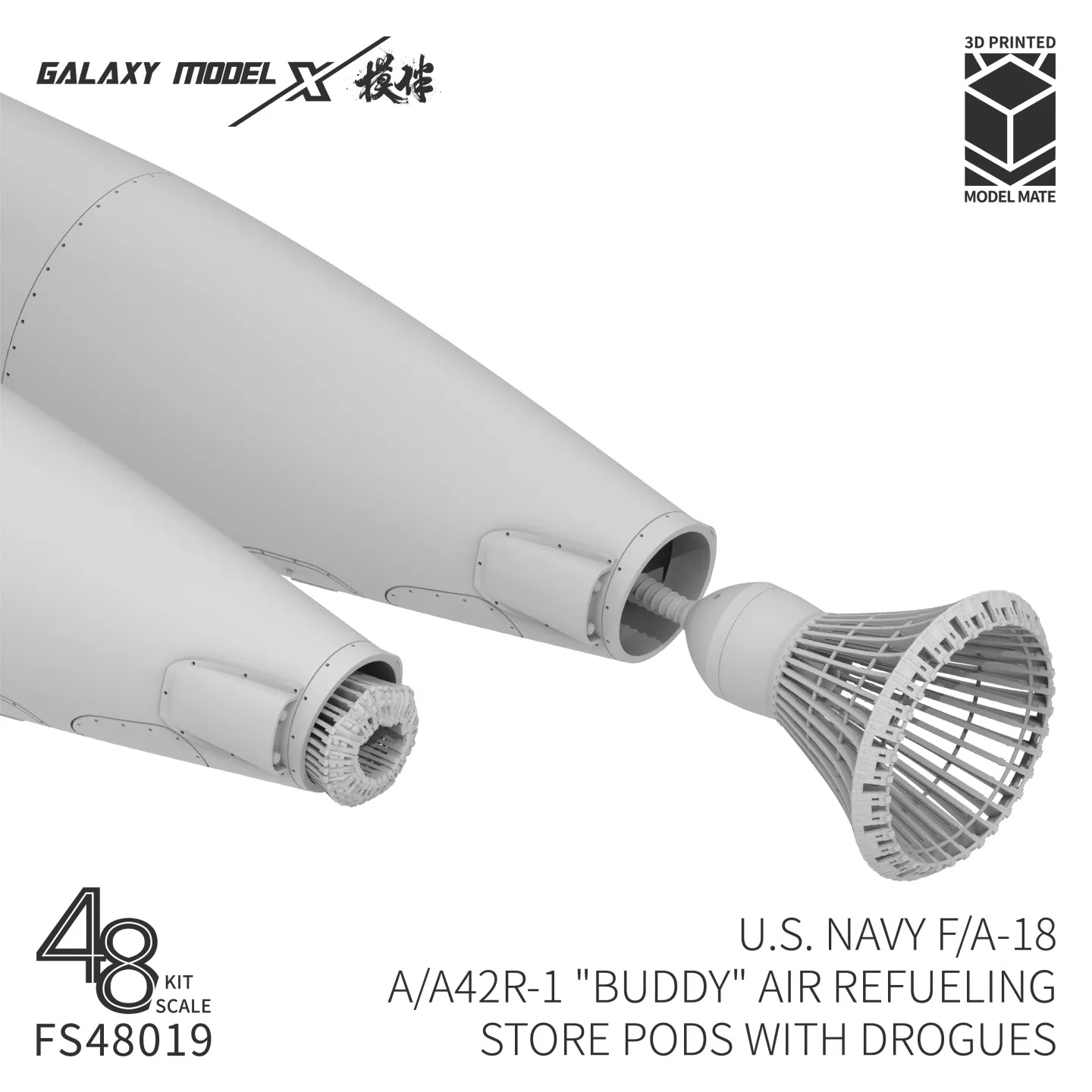 Galaxy Model FS48019 1/48 F/A-18 Buddy Refueling Pod 3D Resin Detail Up Set for US Navy Carrier Diorama Model Accessories