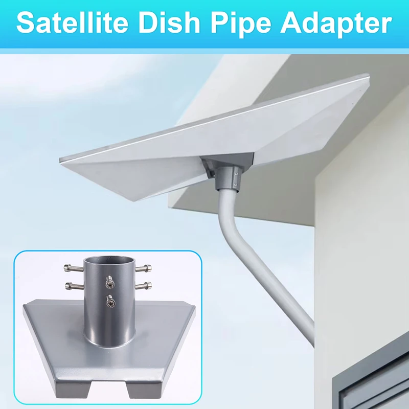 Roof Mount Plate Pole Base Satellite Antennae Base Wall Mounted Antenna Base Satellite Pipe Adapter Base Support Base-AT64