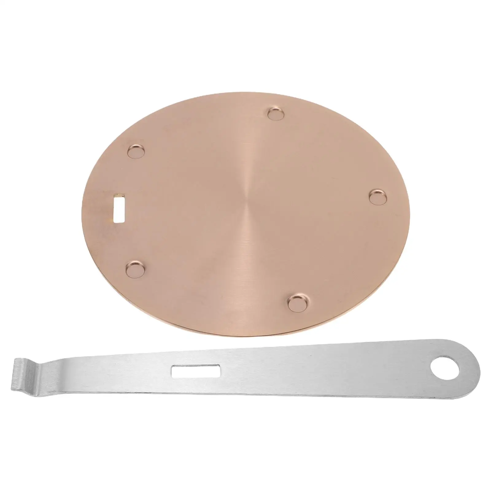 

Heat Conduction Plate 16cm Rose Gold Stainless Steel Uniform Heat Distribution Versatile Use Ideal Warm Food Espresso Teapots
