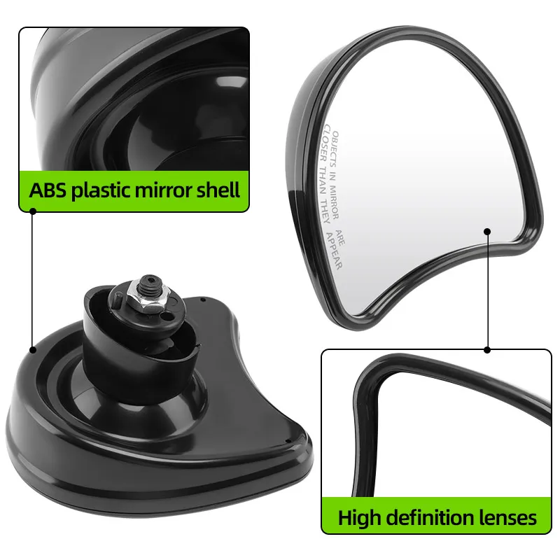Motocicleta preto batwing carenagem montar espelhos retrovisores laterais espelho retrovisor para harley touring electra street glide 2014-up