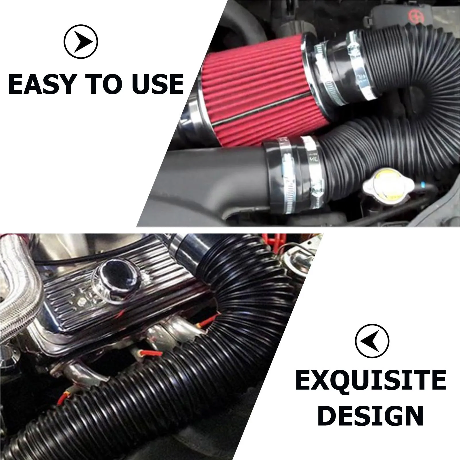 

Adjustable Flexible Air Conditioning Duct Hose for Vehicle Heater Anti-Shock Flame Resistant Plastic Warm Air Vent for Car Ac