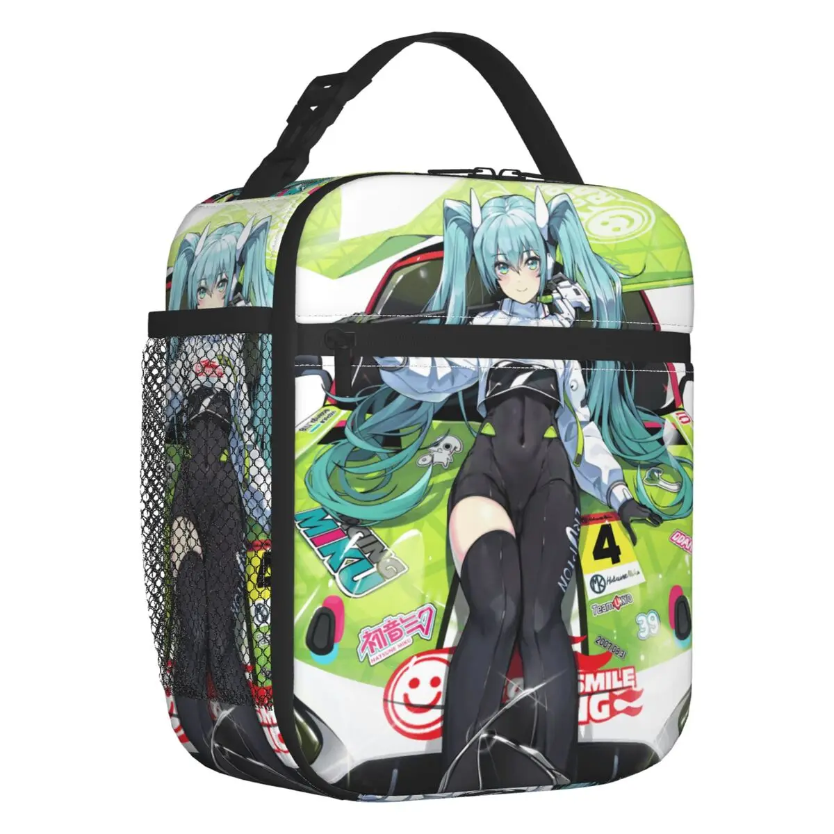 カスタム初音ミク-vocaloid-アニメ再利用可能なランチボックス女性用漏れ防止保温クーラー食品断熱ランチバッグオフィスワーク