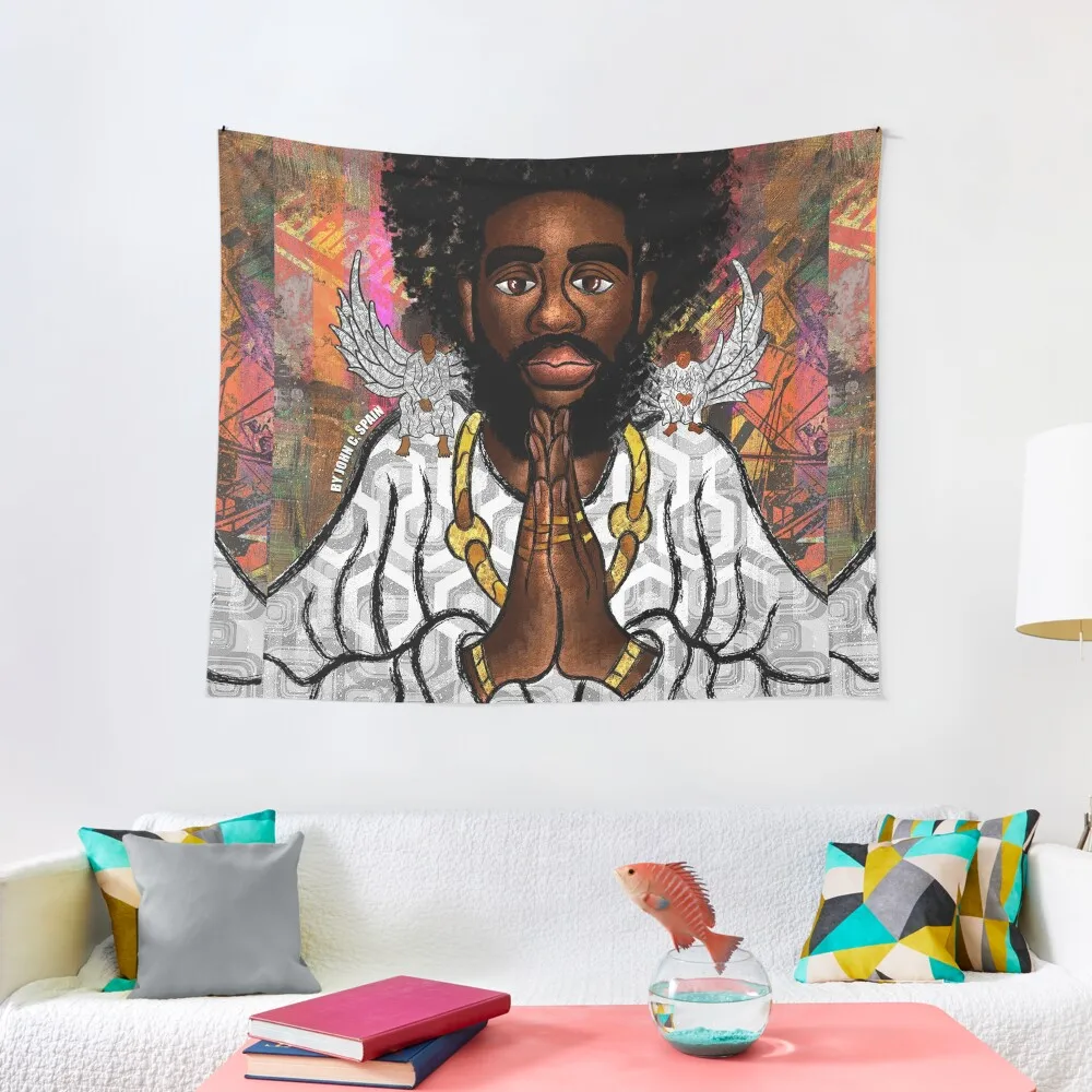 

Black Jesus Tapestry Decoration Pictures Room Wall Nordic Home Decor Tapestry