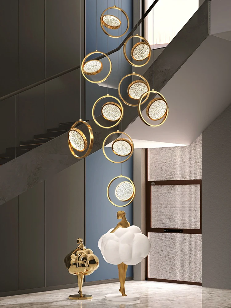 Modern LED Ring Chandelier Int - Interior Design Hall ulasan dan harga