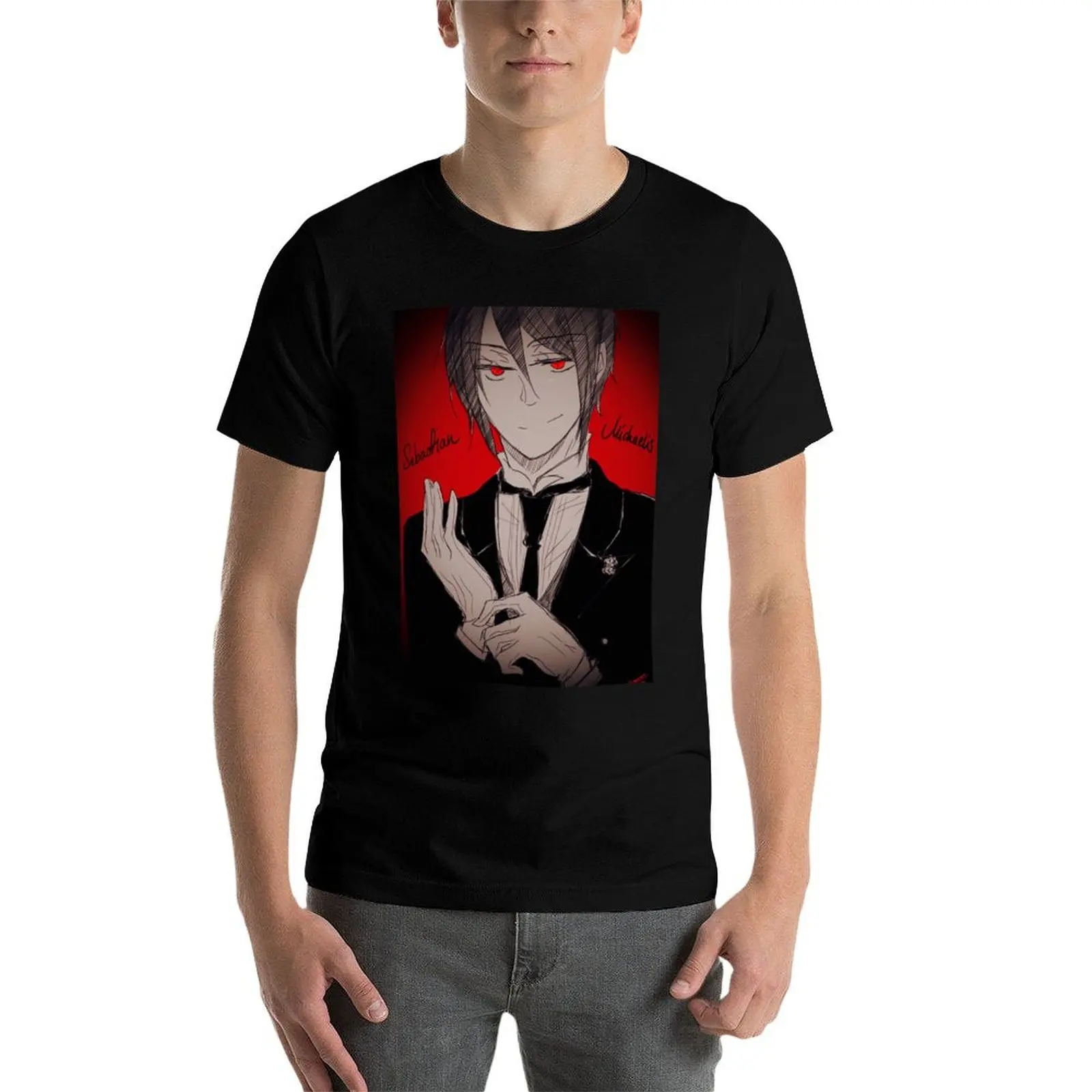 Black Butler - Sebastian T-Shirt Large Size Breathable Tee T-Shirt - view 4