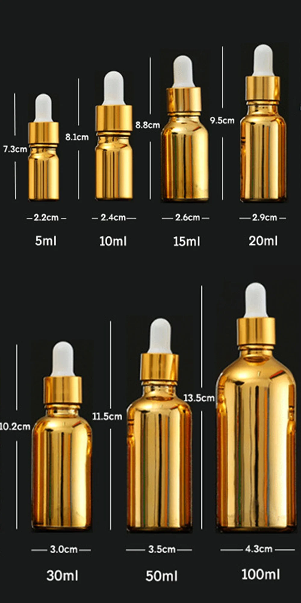 100ml Dropper Oil Bottle Glass Brown Stock Cosmetic Sample Empty Amber Essential Aromathera Liquid Massage Pipette Refillable