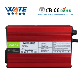 Cargador inteligente de batería de iones de litio, dispositivo de carga de 54,6 V, 5A, 48V, utilizado para batería de iones de litio 13S 48V, alta potencia con ventilador y funda de aluminio