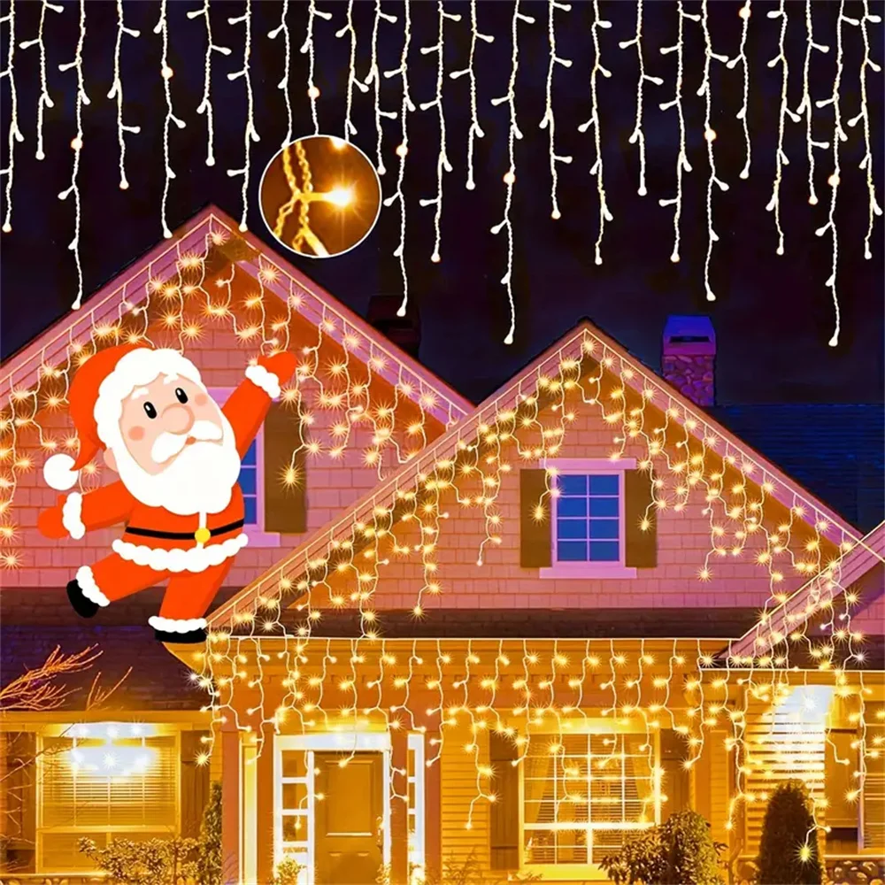 

Светодиодная гирлянда, рождественский свет, вилка европейского стандарта, гирлянды для дерева, дома, сада, свадьбы, в помещении, на открытом воздухе, вечерние, праздничные украшения