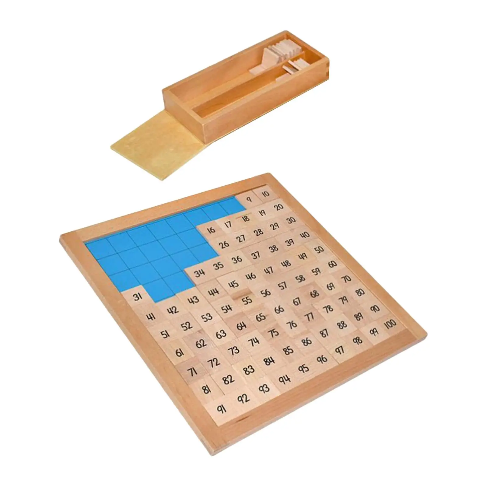 Wooden Math Board Arithmetic Teaching Aids 1-100 Consecutive Numbers Birthday Gift Preschool Learning Montessori Toy for Boys