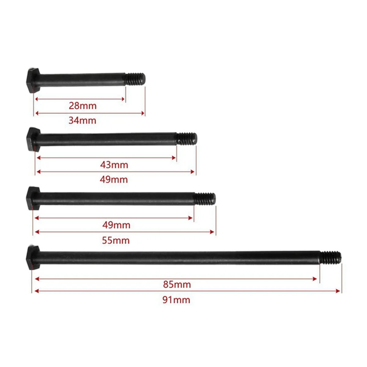 YKH_Metal Hardened Front and Rear Suspension A-Arm PIN Pin