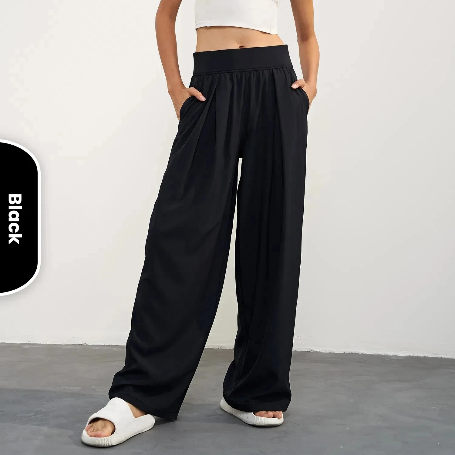 Women's Yoga Pants Loose Wide Leg High Waist Fitness Quick Dry Running Sweatpants Fitting Straight-leg Pants Fitness Trousers