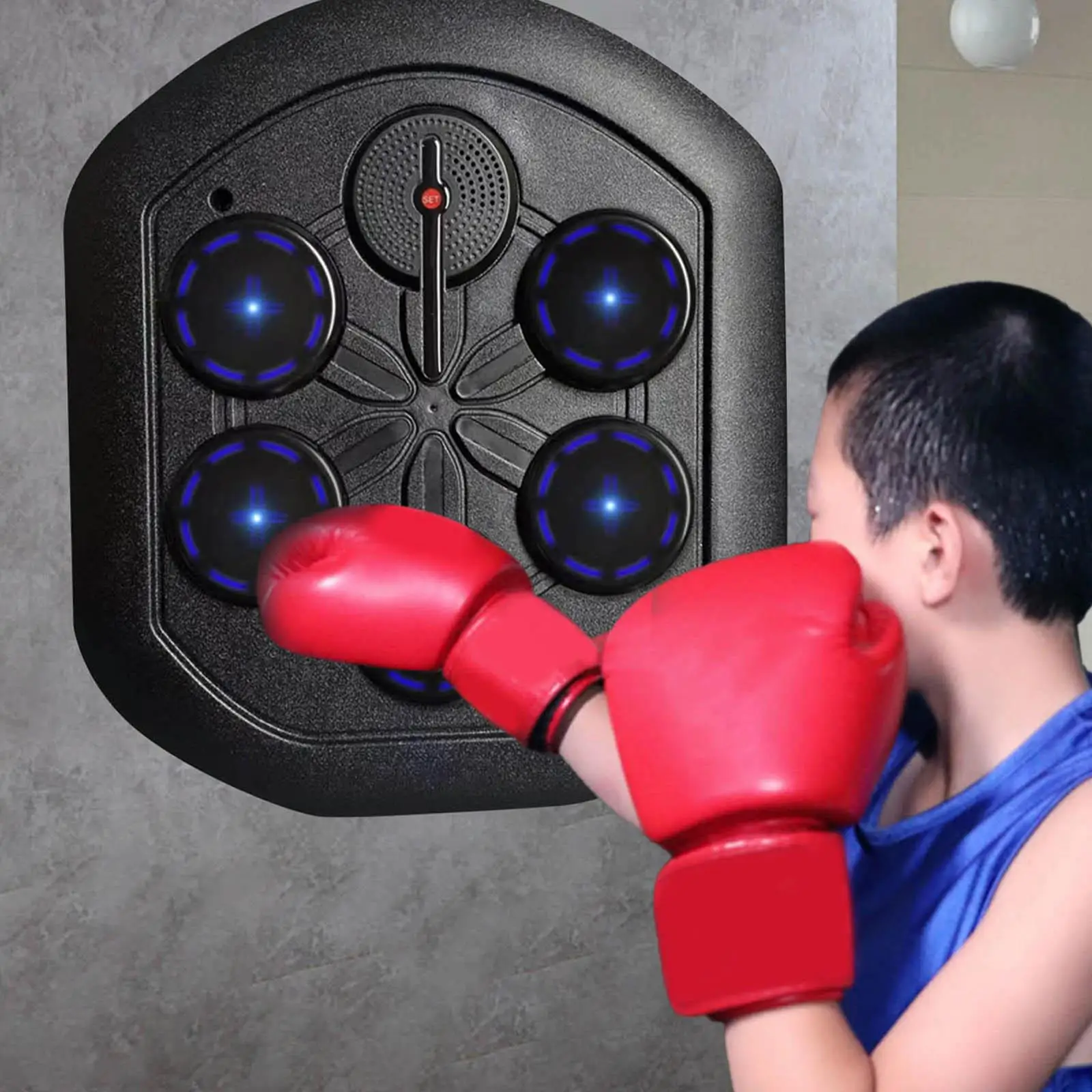 

Music Boxing Training Machine Music Wall Mounted with Lights for Sports Home Striking Skills Strength Training Adults