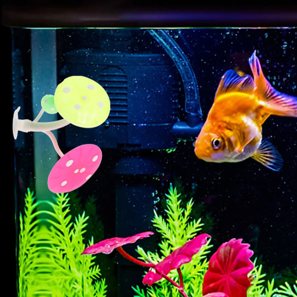 

2pcs Hammock Mushroom-Shaped Betta Bed Fish Tank Resting Place Aquarium Decor Betta Habitat Breeding Water Tank Decoration