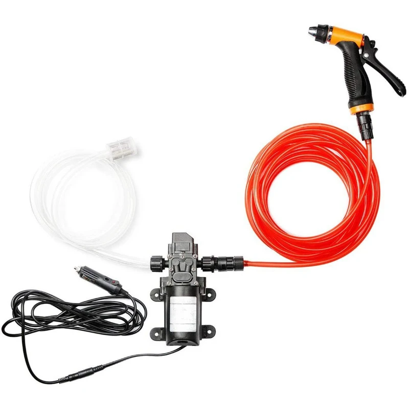 100W Portable 12v Auto High Pressure Cleaning Pump 160PSI Electric Cleaning Pump Auto Garden Pet Cleaning
