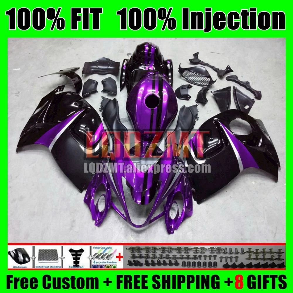 Fairing For SUZUKI Hayabusa GSXR1300 08 09 10 11 12 13 14 28No.21 Purple black GSXR 1300 GSXR-1300 2015 2016 2017 2018 2019 2020