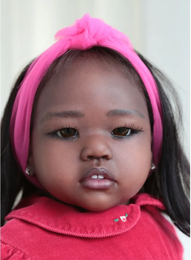 

EGO 28inch Reborn Toddler Amaya Doll Black Complexion Flexible Vinyl Body Already Painted
