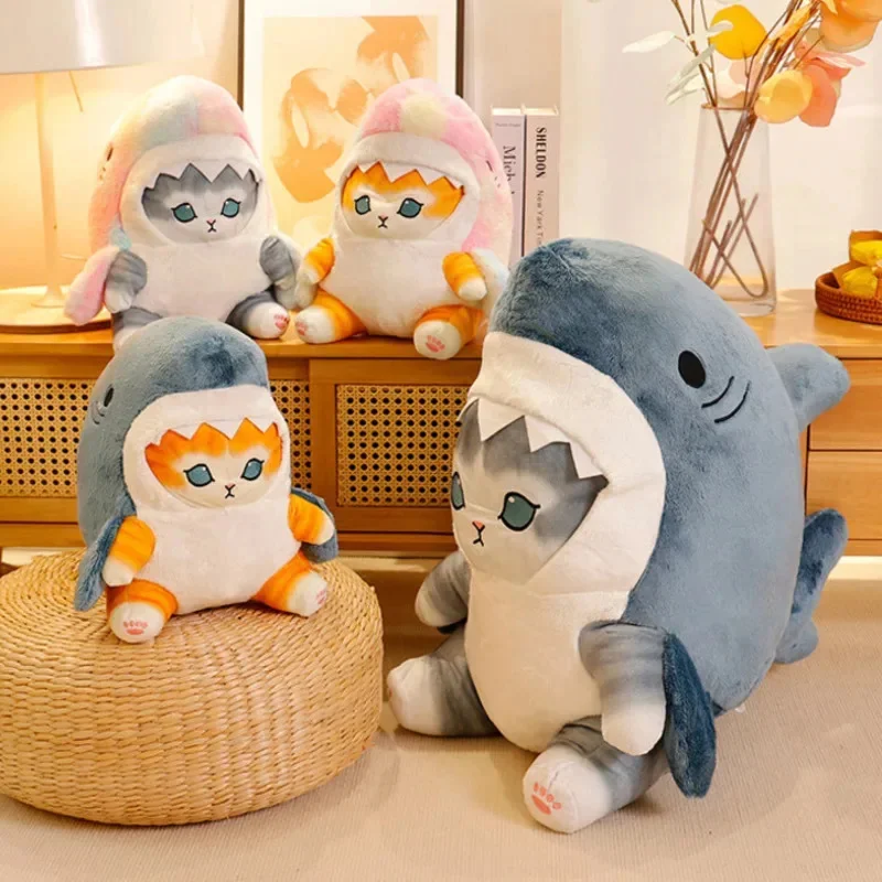 

33-55cm Cute Shark Cat Plush Doll Kawaii Pendant Doll Beautiful Room Car Bag Decoration Pendant Birthday Opening Holiday Gifts