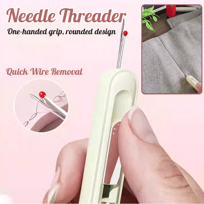 2 In 1 Seam Ripper Needle Threader Dual-Purpose Hand Diy Quick Sewing Tool Multifunctional Household Handmade Needle Accessory