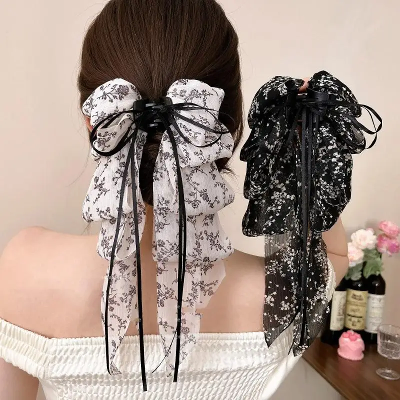 Pinza para el pelo con diseño de rosa, estilo romántico francés y de alta gama, pinza floral para el cabello en la parte posterior de la cabeza