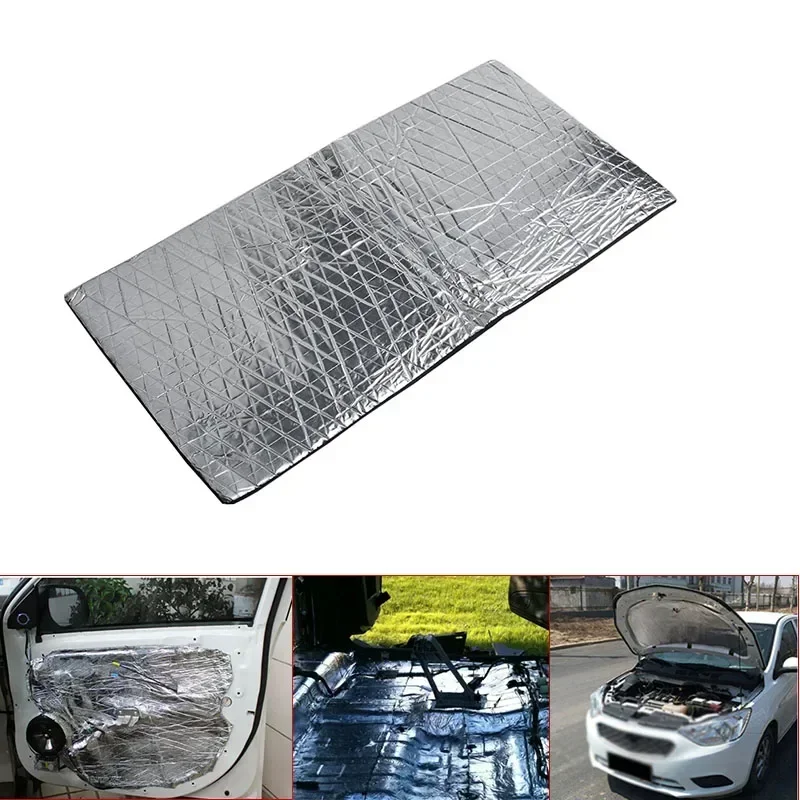 50X25cm 10mm Car Sound Proofing Soundproof Deadening Cotton Mat Car Truck Anti-noise Sound Insulation Audio Noise Insulator Foam 