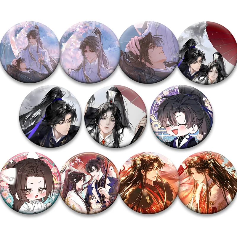 Novel The Husky and His White Cat Shizun Brooches Exquisite Anime Badge Chu Wanning Mo Ran Cartoon Lapel Pins Bag Decor Gifts