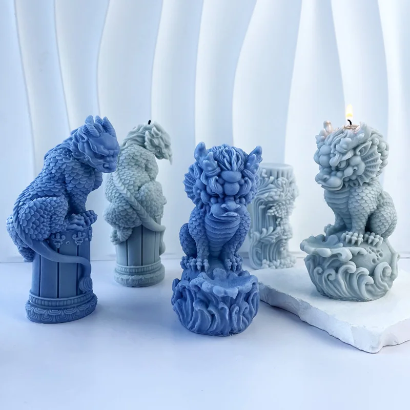 

DIY животное лев аромат свеча силиконовая форма ручная работа цементная штукатурка смола украшения форма домашний декор ремесла изготовление