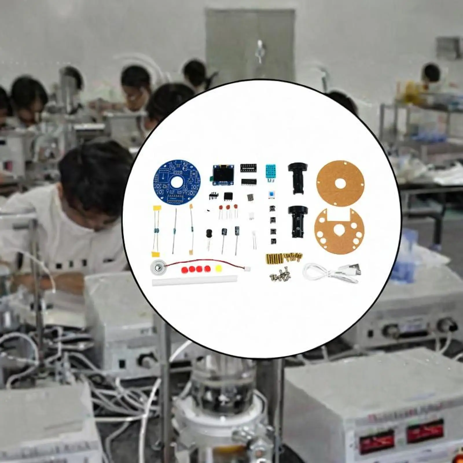 Kit progetto di saldatura umidificatore Display OLED Progetto di saldatura Parti elettroniche Kit fai da te elettronico per principianti di laboratori di ufficio
