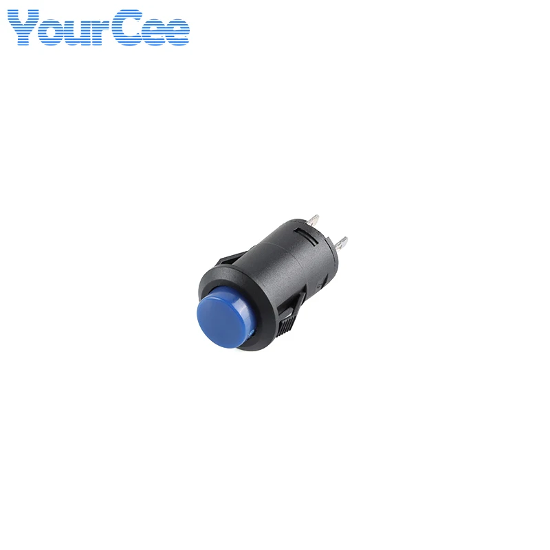 5Pcs DS-426 DS-425 Pushbutton Switch 12mm Round Snap-in Self Reset Lock 250VAC/1.5A 125VAC/3A White Red Green Black Blue Yellow