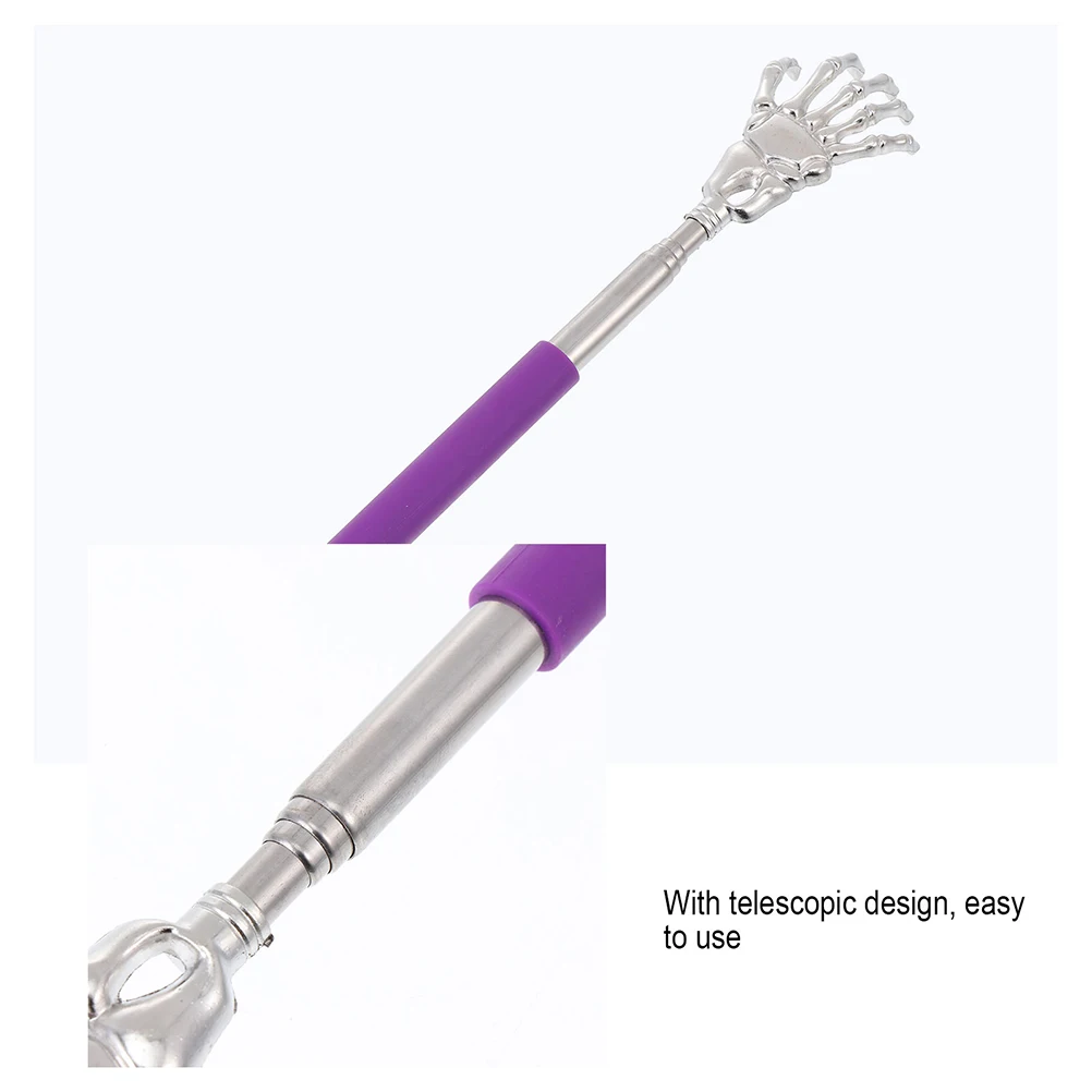 

4pcs Retractable Metal Back Scratcher Hand Design For Itching Relief Massage Therapy Portable Body Scratching Tool