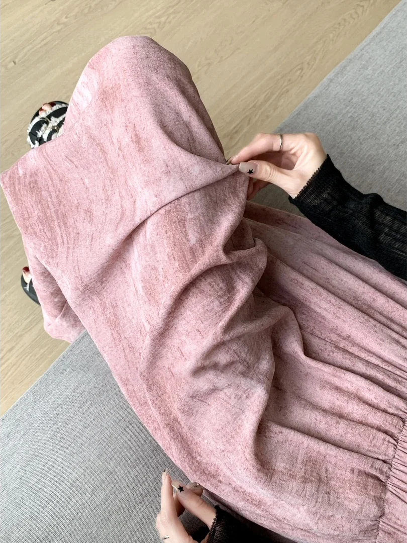 

Летние брюки-юбка большого размера с высокой талией, драпировкой, свободного кроя, в стиле тай-дай, из ледяного шелка, с широкими штанинами, модные, для повседневной носки, прямые, женские, L