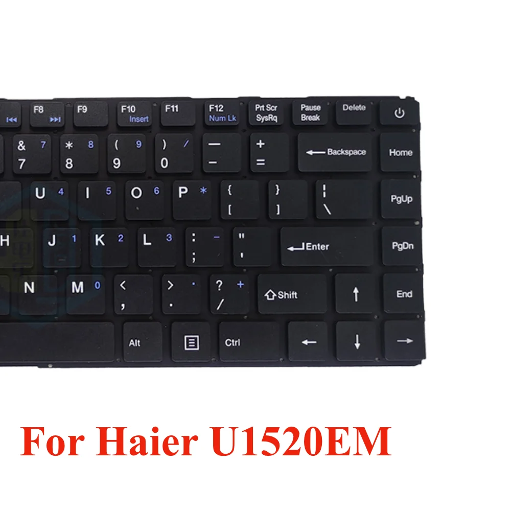 New US English Keyboard For Haier U1520EM U1520SD U1500EM USA United States Notebook Teclado Replacement Keyboards Black keycaps