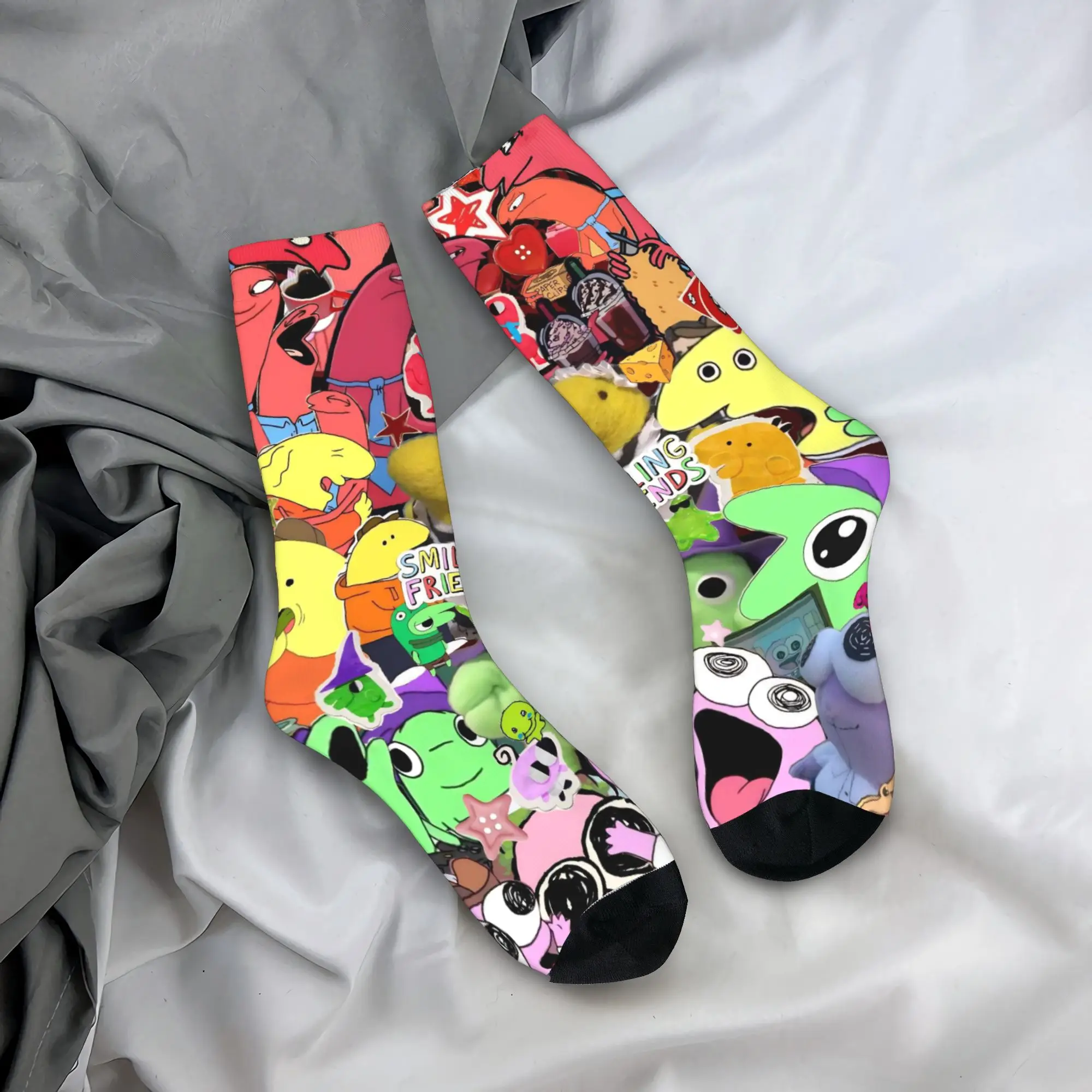 

Носки с улыбающимся другом, противоскользящие чулки для женщин и мужчин, мягкие дышащие уличные носки, весенние носки с корейским дизайном