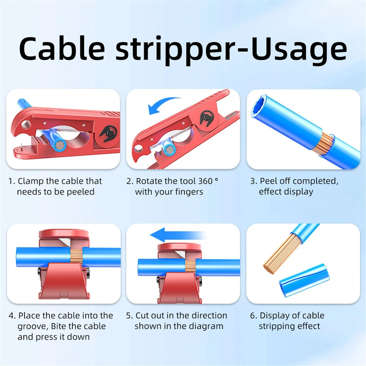 Coupe-câble à Fiber optique AT59 + lame IPC-240, dénudeur multifonction à coupe rotative pour fils et câbles isolés de 4 à 240mm