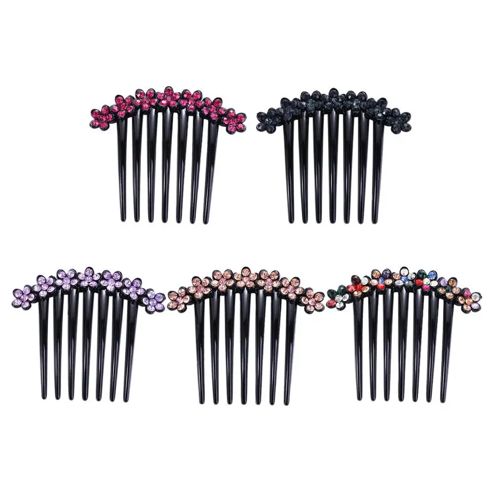 Ponytail Holder Girl Bangs Clip For Girls Rhinestones Korean Barrettes Mother Headwear Women Hair Comb Crystal Hair Clips