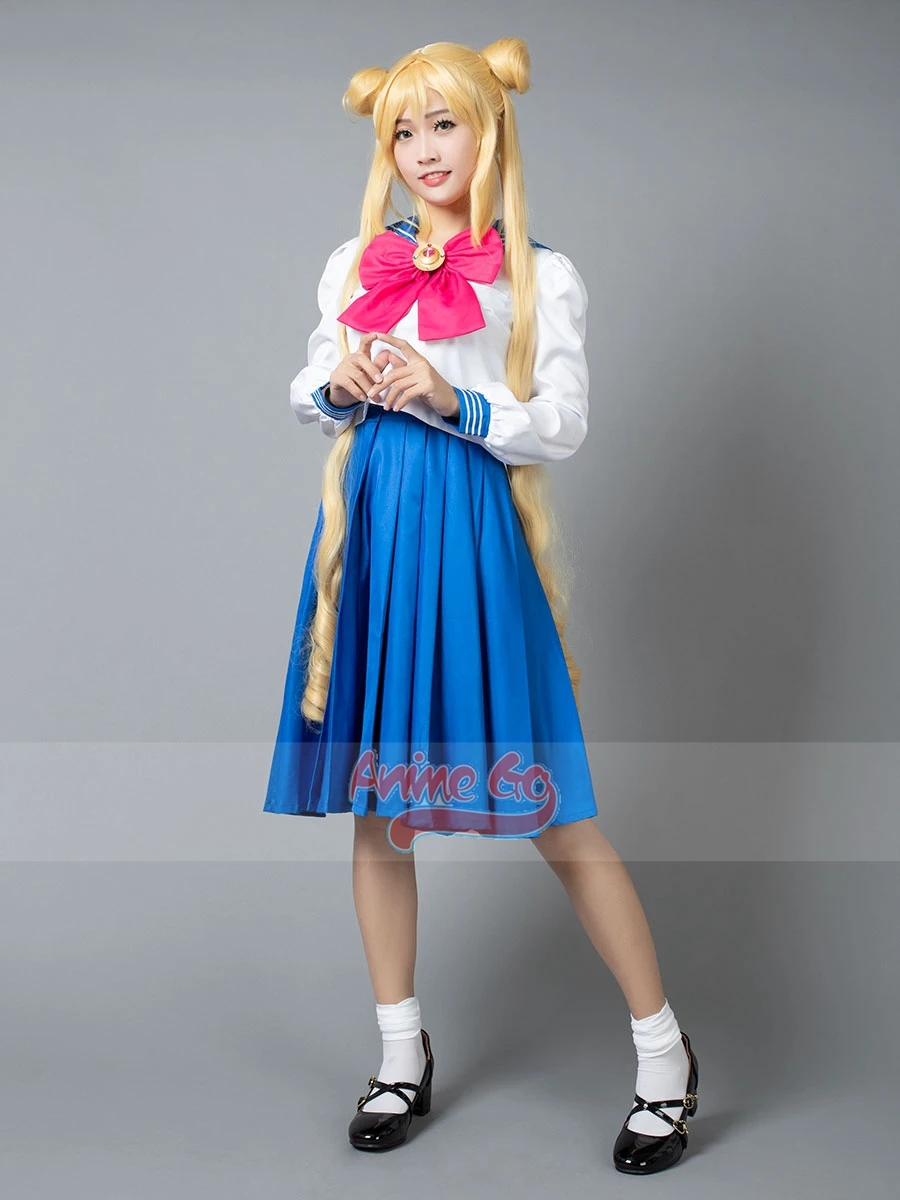 Anime Sailor Crystal Tsukino Usagi Cosplay Costume School Uniform mp002238