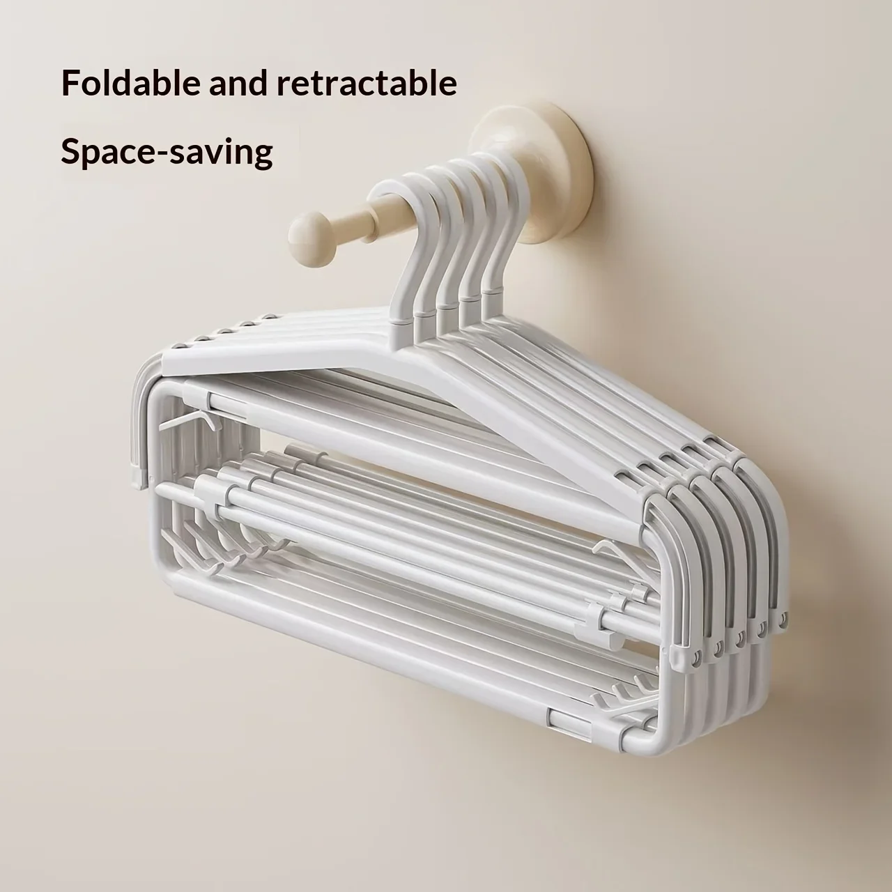 Multifunctional Telescopic Clothes Hanger, Non-Marking Non-Slip Household Rack for Coats Towels Quilts Sheets Balcony Use