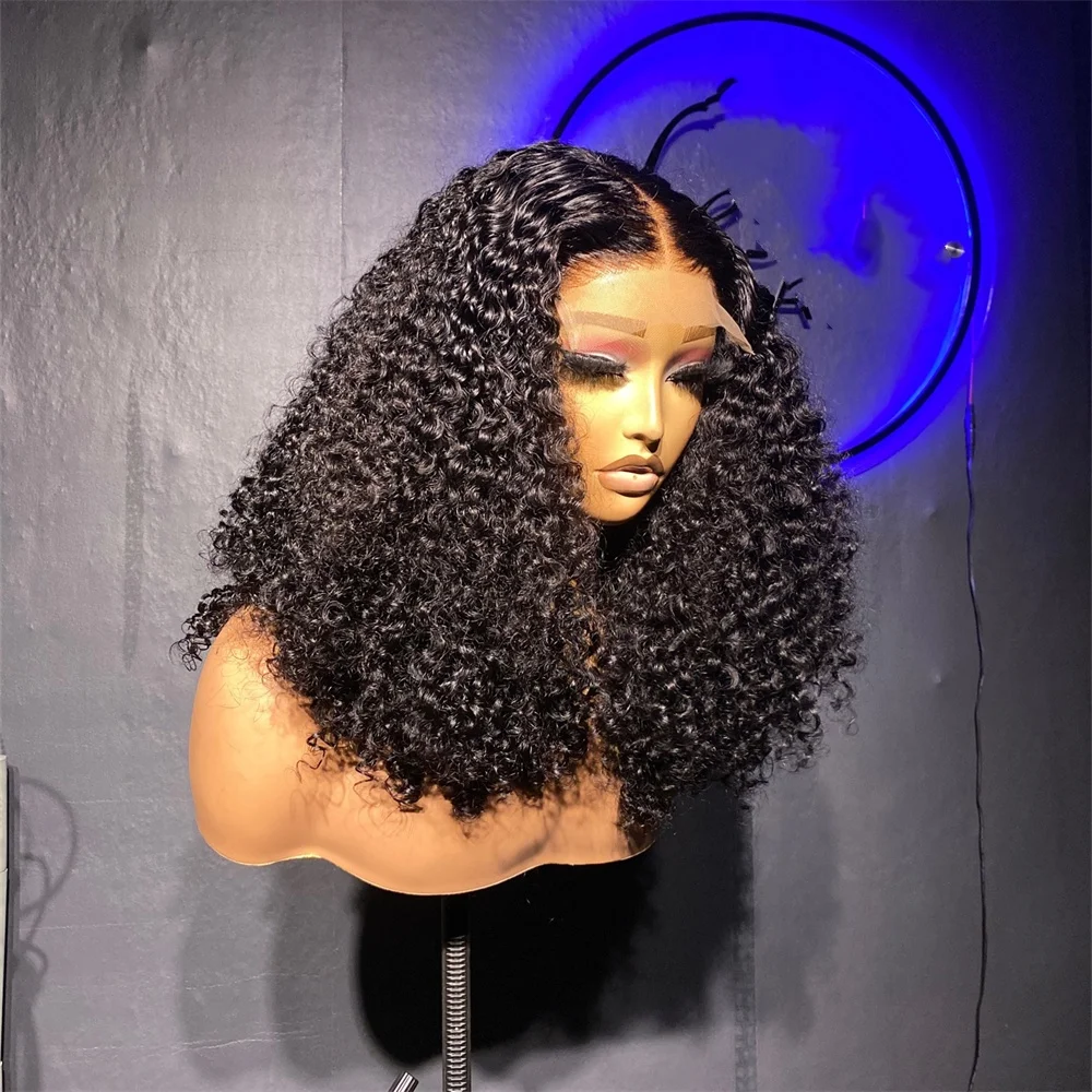 

Burmese Curly 300% Density 13x6 HD Lace Frontal Human Hair Wigs Bouncy Curly Natural Color Curly Remy Human Hair Lace Wigs